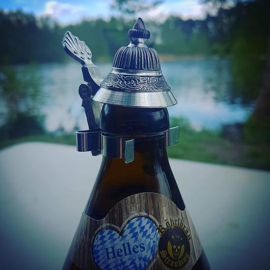 Preview: Bier und Limmoflaschen Zinndeckel Spitz