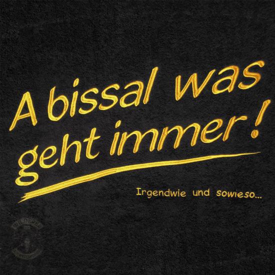 Preview: BADEHANDUCH BESTICKT - A BISSAL WAS GEHT IMMER!
