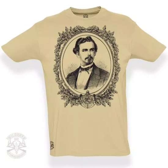T-Shirt König Ludwig II von Bayern mit Eichenlaub